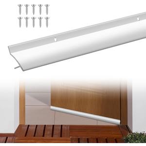 Blulu 2 Pcs 36 in Aluminum Door Drip Cap with Screws, Rain Drip Guard, Door Bottom Sweep Edge Deflector Overall Height 1-1/2 in Window Rain Deflector for Diverting House Rainwater