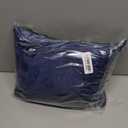 BOACAY Soft & Warm Travel Blanket for Airplane & Car - Long Flight Essential for Women, Men, Kids - Compact Pillow with Luggage Sleeve & Backpack Clip (Single, Navy Blue)