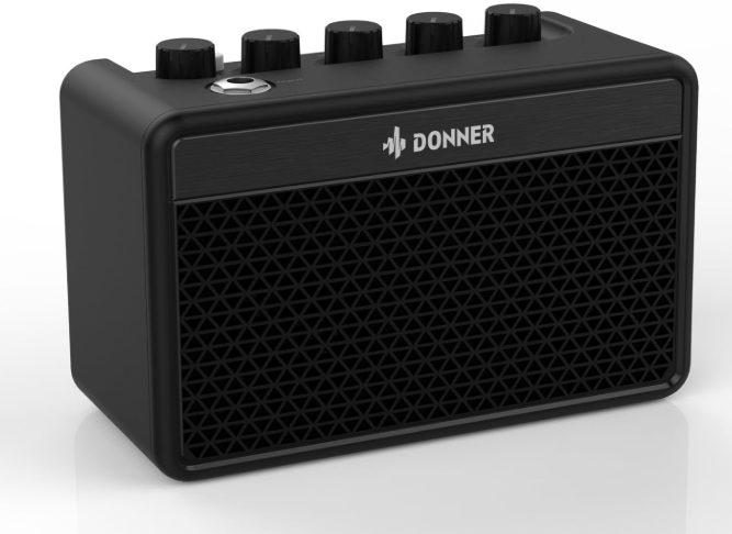 Donner DA-10 5W Mini Guitar Amp, Rechargeable Portable Practice Amplifier
5W Rechargeable Mini Guitar Amp With 4-Hour Playtime, Clean And Distorted Channels, EQ, Aux Input, And Headphone Output