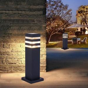 Pathway Lights Post Lights IP55 Waterproof Outdoor Lamp Post Lawn Light Floor Lamp E26 Lampholder Hardwired Suitable for 12V / 24V / 120V Voltage16in, Black