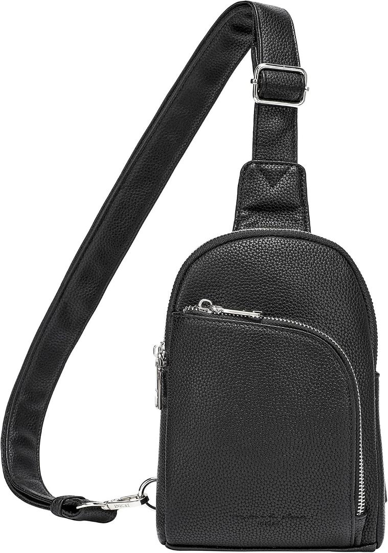 INICAT RFID Blocking Sling Bag, Anti Theft Crossbody Bag for Women, Travel Fanny Pack Style Purse, Vegan Leather