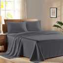 Ashton Sheets 100% Egyptian Cotton King Size Sheet Set - 600 Thread Count Egyptian Cotton Sheets Set for King Size Bed (4 Pc, Dark Grey), Soft, Cooling, Luxury Hotel 16" Deep Pocket Sateen Bedsheet