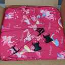 Toddler Booster Seat for Dining Table, 4" Kids Booster Seat for Kitchen Chair with Non-Slip Bottom, Portable Detachable Washable Increasing Cushion with 2 Adjustable Straps (Unicorn)