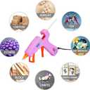 Liumai Hot Glue Gun Kit with 30pcs Glue Sticks, Mini Hot Melt Glue Gun with Carrying Case for Crafts, School DIY Arts, and Home Repair (30Watts, Pink)