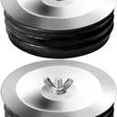 5" Sewer Cleanout Cap, Sewer Drain Plug with Galvanized Screw and Wing Nut, Outside Sewer Pipe Plug Fit for Most Pipe Sink Pool, 2 Pack