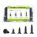 M3 Small Screw Kit, Short Wood Screws Assortment Kit, 600pcs Tiny Screws 6/8/10/12mm Phillips Flat Head Self Tapping Electronic Accessories Screw Multifunctional DIY Micro Woodworking Small Screws Set