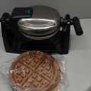 Hamilton Beach Belgian Waffle Maker with Removable PFAS-Free Durathon Nonstick Coated Plates, Easy Flip, Ceramic Grids, Black (26031)