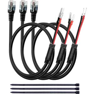Radar Detector Hardwire Power Cord, Rearview Mirror Plug Cable, with Inline Fuse Holder, Suitable for Uniden Escort Beltronics Valentine One Cobra Whistler Radar Detector, 3-Piece Set, 13.7'' (RJ11)