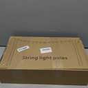 AILBTON 10Ft String Light Poles 4 Pack,Light Poles for Outside Lights,Outdoor with Fence Brackets Hanging Lights,Metal Stand Deck Patio Backyard