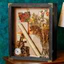 16x20 Inch Extra Deep Shadow Box Frame Depth 4.7in Shadow Boxes Display Cases with Cork Board Backing Rustic Burnt Wood Box for Flowers Bouquet Wedding Picture Photo and Keepsake(Black)