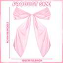 98x70 Inch Christmas Large Pink Bow Party Decorations Christmas Giant Satin Ribbon Bow with Long Streamer Coquette Decoration for Xmas Door Arch Wall Wedding Birthday Holiday Supplies