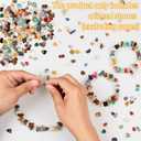 Big Natural Chip Stones for Bracelet - 250pcs 7mm to 12mm Large Multicolored Crystal Gemstones Hole Drilled DIY Beads for Crafts Bracelet Necklace Earrings Beads Jewelry Making DIY Art Craft