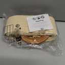 Verdusa Women's Western Belt Cowgirl Boho Straw Belts Round Buckle Elastic Waist Belt (Medium Beige)