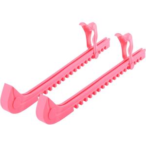 Cosmos 2 Pieces Ice Skate Guards Hockey Shoe Blade Covers Hockey Skates Blade Guards Ice Skating Protector Ice Hockey Equipment with Adjustable Buckle for Ice Skating, Figure Skates, Hockey (Pink)