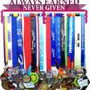 Medal Hanger Holder Display Wall Rack Frame-Medal Hanger Awards Ribbon Cheer, gymnastics, soccer,  softball,  Holder Display Custom Rack for 60 Medals Easy to Install Easy to use