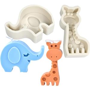 Waitamo 3D Elephant Silicone Mold for Resin Art Lifelike Animal Molds Epoxy Resin Casting Mold for DIY Candles Soap Making Home Decor Craft Gifts (Handshake Elephant)