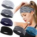 TERSE Workout Headbands for Women Non Slip Sweatbands Hair Band’s for Women Athletic Hair Sports Yoga Running Moisture Wicking Men Head Band