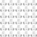 MANCHAP 30 PCS 1/2 Inch 3 Way PVC Elbow Fitting, Heavy Duty PVC Pipe Connectors, White