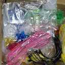 242PCS Glow Sticks, Glow in the Dark Party Favors Party Supplies for Adults Glow Sticks Bulk & Connectors Light Up Glasses Headbands Bracelets Necklace Earrings for football Birthday Wedding Patriotic
