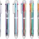 favide 22 Pack 0.5mm 6-in-1 Multicolor Ballpoint Pen,6-Color Retractable Ballpoint Pens for Office School Supplies Students Children Gift,Kids Party Favors