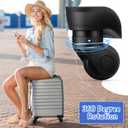 Silkfly 4 Pcs Luggage Wheels Replacement Travel Suitcase Caster Repair Kits with Screw Replacement Left and Right Wheels Mute Bearing Swivel for Luggage(Black,Small)