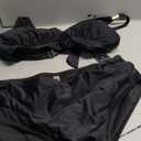 Blooming Jelly Womens High Waisted Bikini Tummy Control 2 Piece Bathing Suit Mesh Modest Two Piece 2026 Swimsuit (X-Large, Black)