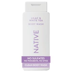 Native Body Wash Contains Naturally Derived Ingredients | For Women & Men, Sulfate, Paraben, & Dye Free Leaving Skin Soft and Hydrated | Lilac & White Tea 18 oz