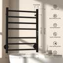 Heated Towel Rack for Bathroom, Towel Warmer Rack Wall Mounted Electric Towel Rack with 24-Hour Timer, Heated Towel Bar, Plug-in/Hardwired, 304 Stainless Steel