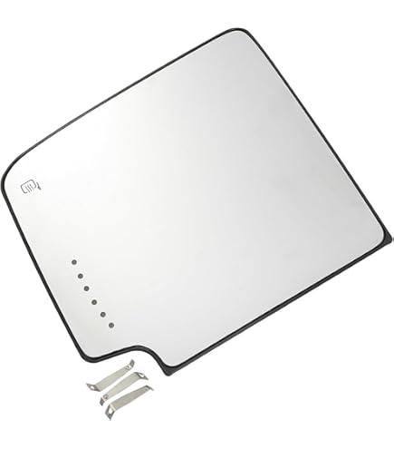 Driver Side Towing Mirror Glass for Chevy Silverado GMC Sierra 1500 2014-2018 Upper Left Side Tow Mirror Glass Replacement for Silverado Sierra 2500 3500 HD 2015-2018, L