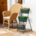 Vertical Raised Garden Bed 3 Tier Garden Planter Standing Planter Box Herb Garden Planter Outdoor and Indoor for Vegetables Flowers Green