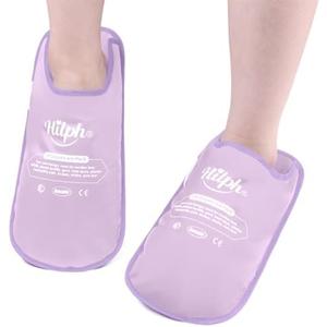Hilph Foot Ice Pack Slippers for Plantar Fasciitis 2 Packs, Reusable Hot Cold Packs Gel Ice Slipper for Foot and Broken Toes, Gout, Foot Surgery, Neuropathy, Diabetic, Swollen (Purple)