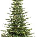 Puleo International 6.5ft Pre-Lit Aspen Fir Artificial Christmas Tree with 500 Clear Lights, 903 Realistic Dense Branch Tips, Easy Setup Artificial Trees with Sturdy Metal Stand