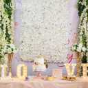 Flower Wall Panel Backdrop: 12 Pcs 24 x 16 Inch White Artificial Hydrangea Floral Panels
