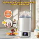 Baby Bottle Steamer and Dryer: 8 in 1 Compact Electric Steam - Portable for Travel and Home Use - for Baby Bottles Pacifiers Breast Pump Parts and Other Newborn Essentials BPA Free Auto Shut Off