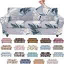 Stretch Couch Covers for 3 Separate Cushion Couch Sofa,Floral Printed Couch Sofa Cover,Washable Sofa Slipcover,Pet Friendly Furniture Protector with Elastic Bottom,Universal Fit for Home(Sofa,Cover)