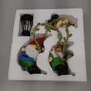 Garden Gnomes Hanging Solar Lights, 3-Pack Climbing Rope Gnome Statues with LED Lantern, Outdoor Decor for Yard Patio Door Tree Fence Wall, Housewarming Gifts for Women Mom Grandma