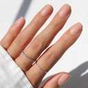 Glamnetic x GLAMZILLA Press On Nails - FOR THE IT GIRLS | Short Squoval Nude Fake Nails, Semi-Transparent, Salon Quality, Everyday | 15 Sizes - 30 Nail Kit with Glue