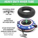 GoSports 44 Inch Heavy-Duty River Tube with Premium Canvas Cover - Commercial Grade River Tube - Stars & Stripes