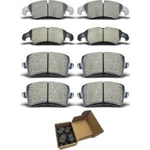 Brake Pads Kits fit For Audi A4, A4 allroad, A4 Quattro, A5, A5 Quattro, allroad, Q5, S4, S5 D1322 D1386 8pcs Front Rear Ceramic Brake Pads CCTECHMASS