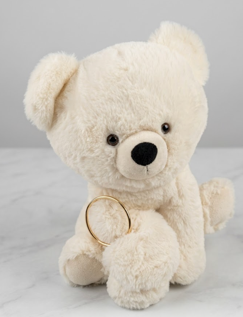 Teddy Bear Stuffed Animals with Love Heart,Soft Cuddly Plush Toy Doll Birthday Gift for Girls Boys Kids (White)