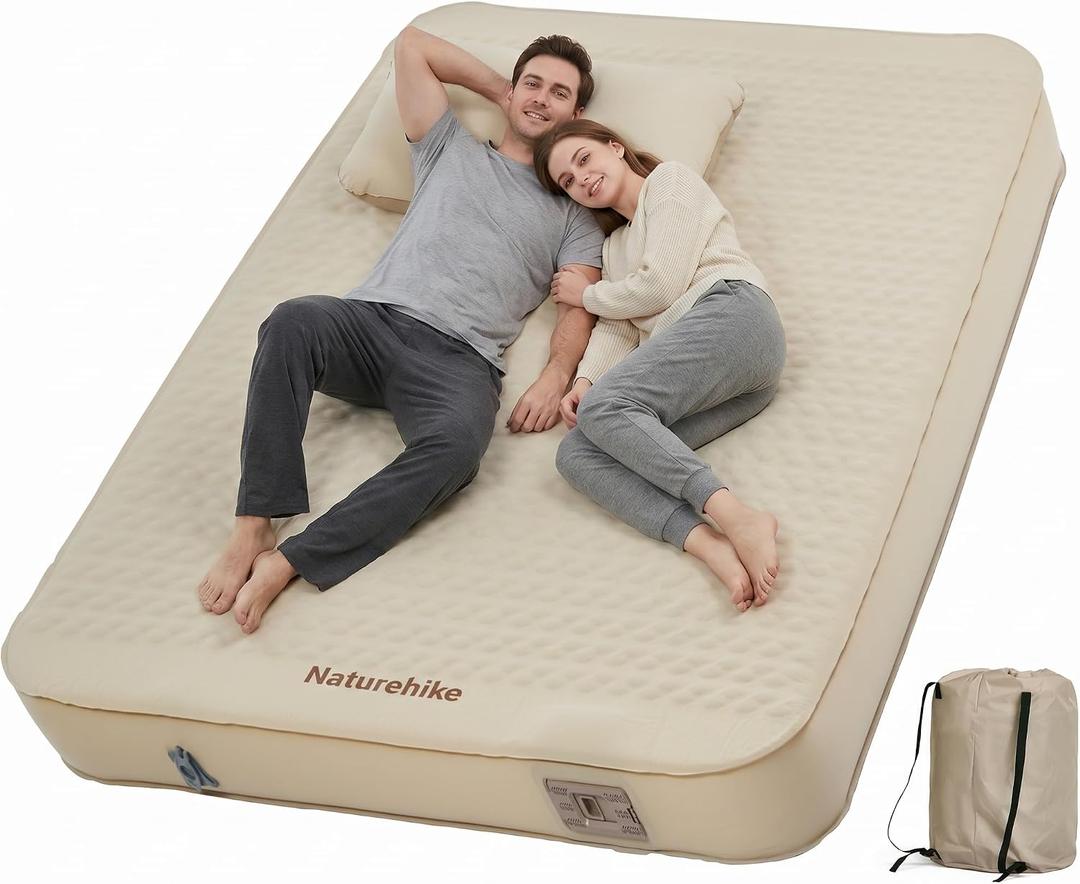Naturehike 3.94 Thick Self Inflating Sleeping Pad with Built in Pump, Double Foam & Air Camping Mattress, Full XL Camping Sleeping Pad for Tent, Car, Cot, Truck, 661 lbs Support