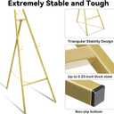 GRENTY 57.5" Gold Easel Stand for Wedding Sign, Heavy Duty Metal Display Stand, 4-Tier Height Adjustable Easel for Art, Paintings, Welcome Signs, Posters, and Dcor, Simply Assembly Required