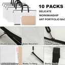 JMIATRY 10PCS Plastic Art Portfolio Bag 18 x 24 Inch Art Portfolios Folder Case Arts Poster Storage Bag Container for Poster, Scrapbook, Keepsake and Bulletin Board Storage