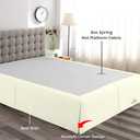 Magic Bed Skirt Queen Size 12 Inch Drop 100% Cotton Blend No Mattress Lifter Wrap Around Bed Skirt with Non Split Corners - Color Cream