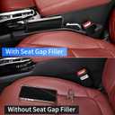 7F Car Seat Gap Filler, Organiser Between Seat and Centre Console, Universal Car Accessories, Fit SUV Truck Storage Black