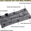 Seat Belt Pillow for Mastectomy Post-Surgery, Heart Surgery Recovery Support Cushion for Chest Chemo Port Pacemaker Bypass Hysterectomy Recovery Pillow (Gray)