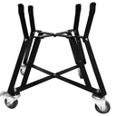 Quantfire MinMax Big Green Egg Nest, Grill Stand for Big Green Egg Accessories, Rolling Nest with Heavy Duty Locking Caster Wheels Powder Coated Steel for BGE Smoker Kamado Joe Accessories, Junior