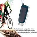 LTGEM Silicone Carrying Travel Case Compatible with JBL FLIP 5 Waterproof Portable Speaker with Extra Carabiner - Blue