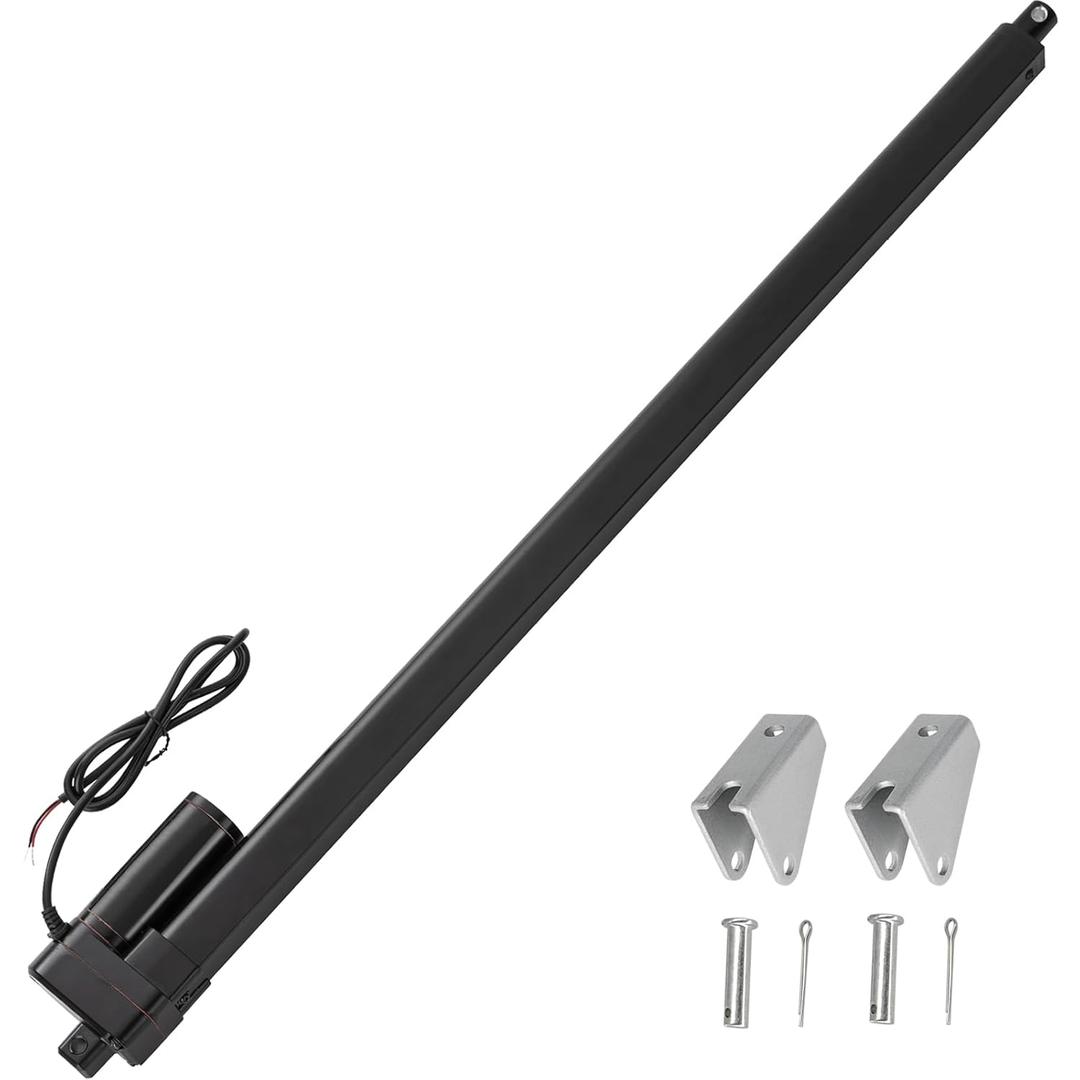 36 Inch Stroke Linear Actuator 12V Heavy Duty 440lbs/2000N IP65 Waterproof Electric Actuator Speed 0.31"/sec with Mounting Brackets