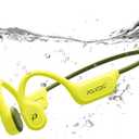 Swimming Headphones,IPX8 Waterproof Bone Conduction Headphones,32GB Memory Open Ear Headphones with Mic, Wireless Bluetooth Earphones Underwater Sport Earbuds for Running Workout Cycling (Green)
